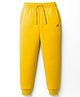 Pine Active Cotton Knit Full Length Solid Color Track Pant - Yellow