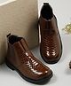 Tiny Bugs Snake Designed  Boots - Brown
