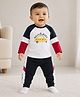 My Milestones 100% Cotton Knit Full Sleeves Car Printed Tee & Joggers Set - Multi Colour