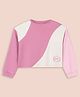 My Milestones 100% Cotton Knit Full Sleeves Colour Blocked Winter Top - Vanilla Ice & Rose