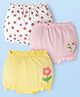 Doodle Poodle 100% Cotton Knit Floral & Unicorn Printed Bloomers Pack of 3 - Lemon Yellow Pink & White