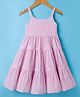 Kookie Kids Woven Sleeveless Striped Frock - Pink