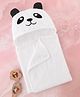Babyhug Cotton Terry Woven Hooded Bath Towel with Panda Print L 73 x B 73 cm - White