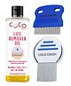 Coco Crush 100% Natural Lice Treatment Kit - Lice Hair Oil, Fine-Teeth Nit Comb & Stainless Steel Lice Comb 50 ml