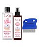 Coco Crush Ayurvedic Lice & Nits Treatment - Natural Shampoo, 100ml; Herbal Spray, 100ml; & Detangling Comb, 1Unit