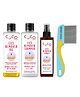 Coco Crush Safe Herbal Lice & Nits Removal - Ayurvedic Oil, 100ml; Shampoo, 100ml; Spray, 100ml; & Long Handle Comb 1Unit