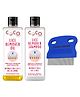 Coco Crush Ayurvedic Lice & Nits Kit with Natural Oil, 100ml Shampoo, 100ml; & Precision Fine Tooth Comb 1Unit