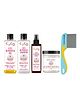 Coco Crush Ayurvedic 5-in-1 Lice & Nits Pack - Oil, 100ml; Shampoo, 100ml; Spray, 100ml; Cream, 50g; & Long Handle Comb, 1Unit