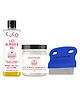 Coco Crush Complete Lice & Nits Trio - Herbal Oil, 50ml; Cream Wash,50g; and Fine Comb, 1Unit | Safe and Fast
