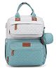 Babyhug Multipurpose Diaper Backpack - Sea Green| Insulated Bottle Pockets| Diaper Changing Mat| Adjustable Shoulder Strap| Side Bottle Pocket| Wipes Dispenser| Water Resistant| Pacifier Case