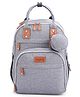 Babyhug Premium Quilted Multipurpose Stylish Diaper Backpack| Water Resistant|Insulated Bottle Pouches|Side Bottle Pocket| Wipes Dispenser| Detachable Pacifier Case| Stroller Clip| Capacity 17L - Grey