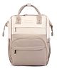 All-In-One Diaper Backpack - Beige| Wide Fish-mouth Opening| Adjustable Shoulder Straps| Wipes Dispenser| Side Bottle Pockets| Water Resistant| Carry Handle