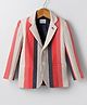 Noddy Full Sleeves Striped Blazer - Orange