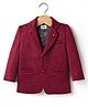 Noddy Full Sleeves Textured Blazer  - Maroon