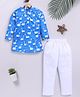 TOONYPORT Cotton Knit Full Sleeves Duck Printed Kurta With Pajama Set - Blue