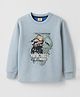 Rikidoos Full Sleeves Dirt Bike Printed Light Winter Sweatshirt - Sky Blue