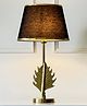 CasaGold Antique Brass Finish Metal | Design Maple Leaf | Table Lamp
