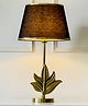 CasaGold Antique Brass Finish Metal | Design Ivy Leaf | Table Lamp