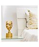 Casa Gold Antique Brass Finish Metal | Design Face Mask | Table Lamp