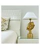 Casa Gold Antique Brass Finish Metal | Design Peace The Face | Table Lamp