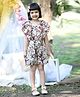 Cutiekins Rayon Woven Frill  Sleeves Floral Printed Jumpsuit  -  Off White & Red