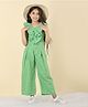Cutiekins Woven Sleeveless Solid Ruffle Detailed Jumpsuit - Green