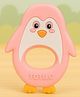 Totilo Penguin Shape Silicone Teether , BPA Free & Safe for Babies (Pack of 1)- Pink