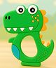 Totilo Dinosaur Shape Silicone Teether , BPA Free & Safe for Babies (Pack of 1)- Green