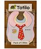 Totilo Adorable Baby Bib with Tie Design - Waterproof, Soft & Easy to Clean (set of 3)
