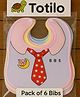 Totilo Adorable Baby Bib with Tie Design - Waterproof, Soft & Easy to Clean (set of 6)