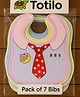 Totilo Adorable Baby Bib with Tie Design - Waterproof, Soft & Easy to Clean (set of 7)