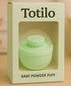Totilo Soft Puff Baby Powder Dispenser Built-in Powder Storage, Gentle on Babys Skin- Green