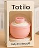 Totilo Soft Puff Baby Powder Dispenser Built-in Powder Storage, Gentle on Babys Skin- Pink
