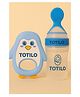 Totilo Baby Silicone Spoon Bottle with Soft Teether Feeder Combo , BPA Free Feeding Set- Blue & Blue