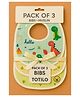 Totilo Muslin Button Bibs For Baby- Assorted Colours- Pack Of 3
