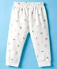Simply Knit Full Length Fleece Pant With House Print - Off White