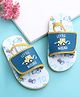 Babyoye Back Strap Flip Flops with Vehicle Print - White