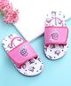Babyoye Velcro Closure Flip Flops with Strawberry Print - Pink & White