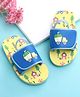 Babyoye Velcro Closure Flip Flops with Farm & Truck Print - Yellow
