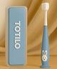 Totilo Kids Bunny Toothbrush with Soft Silicone Head, Blue and White, Stand - Up Base - Blue