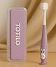 Totilo Kids Bunny Toothbrush with Soft Silicone Head, Blue and White, Stand - Up Base - Purple