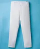 Pine Kids Cotton Lycra Knit Full Length Solid Colour Leggings - White