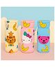 Totilo Soft & Durable Baby Feeding Bottle Cover Stretchable Soft Velvet Plush Cartoon Prints,  Suitable UPTO 250ML - Pink, Yellow & Blue (Pack of 3)