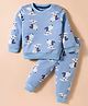 Simply Interlock Knit Full Sleeves Co-ord T-Shirt & Joggers Set with Dog Print - Light Blue