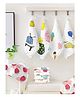 Honor Your Home Muslin Wash Cloth Towels Cum Wipes Multi Print Pack of 5 - White