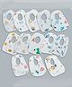 Honor Your Home 6 Layer Cotton Muslin Bibs Pack of 3 - White