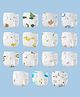Honor Your Home 100% Cotton Muslin (6 Layer) Nappy Set Small Pack Of 3 - White