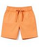 nuberry Cotton Woven Solid Shorts - Peach