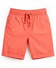 nuberry Cotton Woven Solid Shorts - Orange