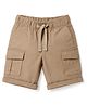 nuberry Cotton Woven Solid Cargo Shorts - Beige